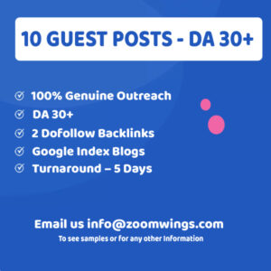 10 Guests Posts - DA 30+
