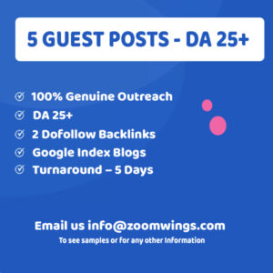 5 Guest Posts - DA 25+